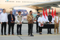 Presiden Joko Widodo Lepas Bantuan Kemanusiaan RI untuk Papua Nugini dan Afghanistan